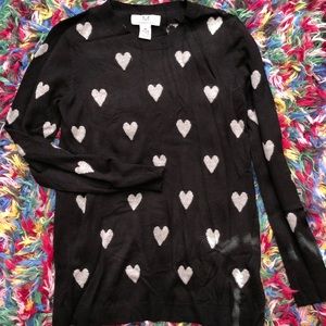 Magaschoni Women’s Heart Sweater NWOT